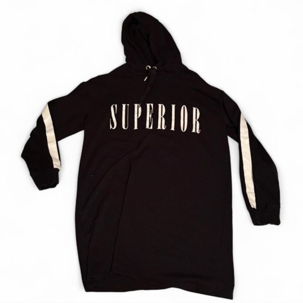Black and White Superior Divided Hoodie
